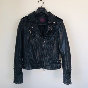Studded Leather Moto Jacket